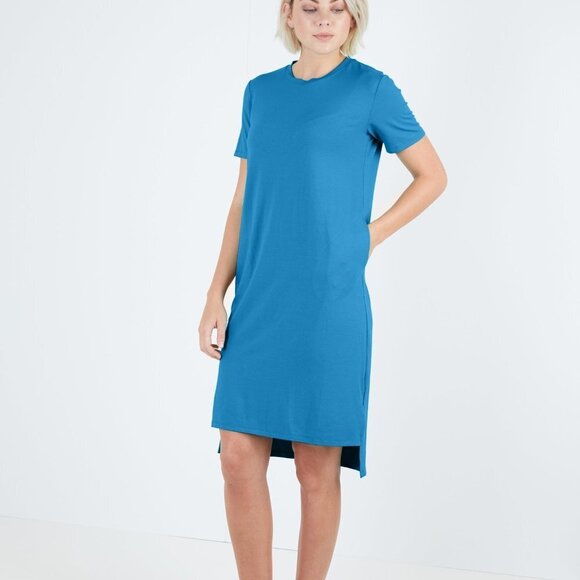 Anthropologie Sarah Liller SF New With Tags Felicity Shirt Dress Size M Blue - Picture 1 of 9